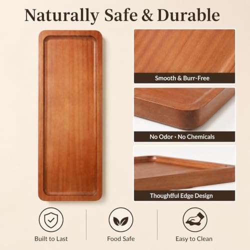 Small Wooden Tray, Rectangular Wood Serving Tray - Image 3