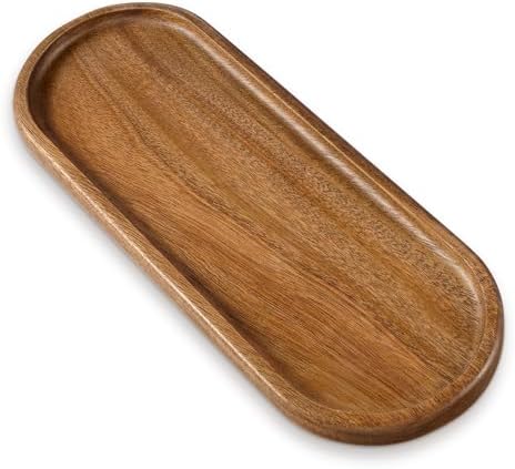 Small Wood Tray– Acacia Serving Platter Vanity Tray Mini Wooden Tray Decor by WILLKOMMEN