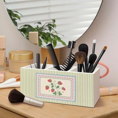 Cottagecore Strawberry Pen Pencil Holder for Desk - Image 4