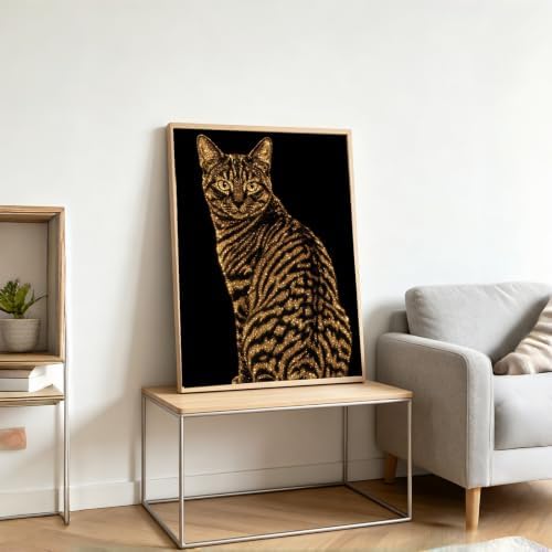 BYGFHLYW Cat 5D Diamond Painting Kit, Diamond Art for Adults12x16In - Image 3