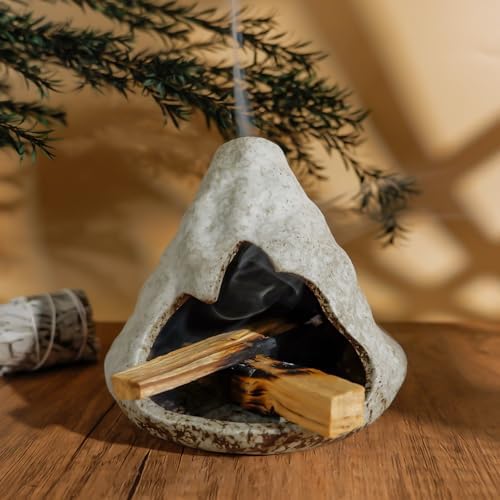 MOUGIGI Pure White Zongzi Palo Santo Holder,Elegant Sage Cone Incense Dish - Image 6