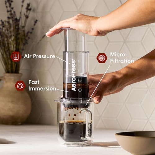 AeroPress Clear Coffee Press, French Press, Pour-Over & Espresso Style - Image 2
