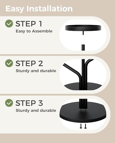 Bamworld 3 Tier Plant Stand Indoor Outdoor Metal Plant Shelf for Multiple Plants Pots Black - Image 6