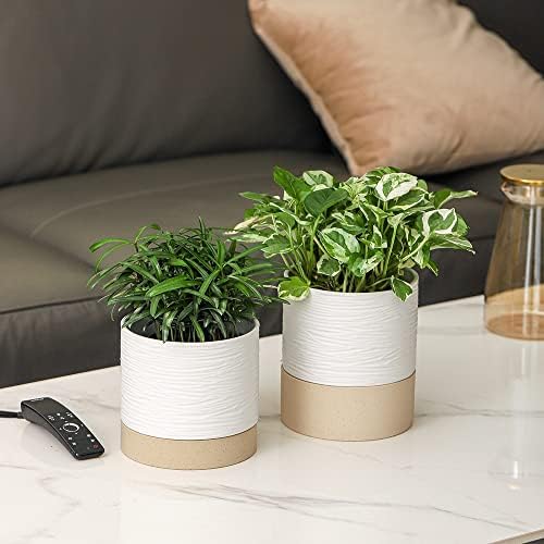 Nihow Ceramic Self Watering Plant Pot for Indoor Plants,6 Inch,White - Image 6