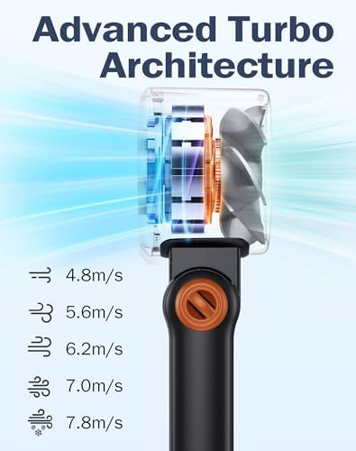 Portable Handheld Fan with Semiconductor Ice Cooling, [Instant Ice Relief], 4000mAh Rechargeable Mini Personal Fan, 5 Speeds, Quiet USB Travel Fan for Outdoor, Commuting, Summer Heat - Image 6