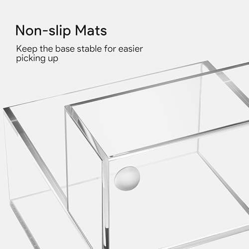 HBlife Acrylic Pen Holder for Desk, 3-Compartment Small Desk Organizer, Clear Office Supplies Desk Accessories with Sticky Notes Holder Stores Post It Notes 3X3 for Office, Home and School - Image 5