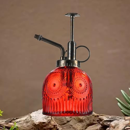 Spray Bottle for Plants, Plant Mister Spray Bottle, Glass Plant Mister Spray Bottle, Embossed Vintage Glass Watering Can, Succulent Watering Bottle with Top Pump for Outdoor (B) - Image 3