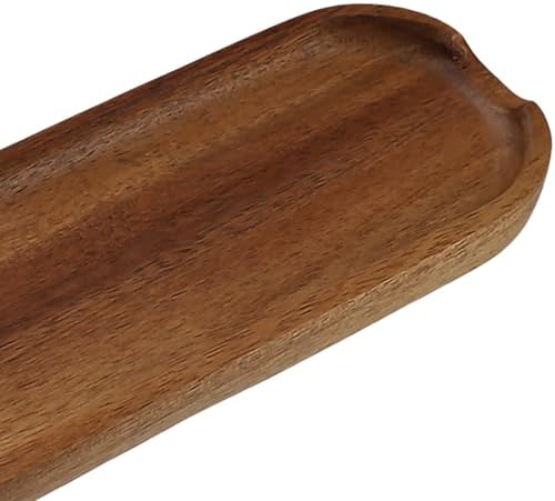 Wooden Tray Brown Pen Tray, Wood Desk Accessories, Minimalist Pen Rest Suitable for School, Home, Office Desk Art Accessories (9.8 * 2.8in) - Image 6