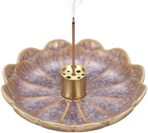 uxcell Ceramic Incense Burner Cone Incense Holder 4.3" Purple by uxcell