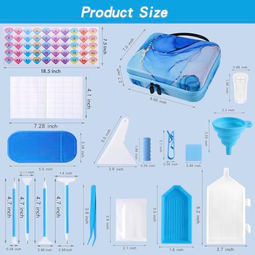 LYMUSUMI 30 Slots Diamond Art Storage Containers Portable Bead Storage Boxes for Diamond Painting Accessories and Tools - Image 2