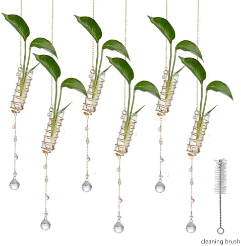 6Pcs Hanging Propagation Station with Crystal Ball Prisms Plant Suncatcher - Image 2