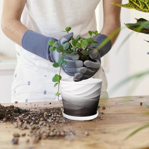 5 Inch Ceramic Plant Pots(5.5 in Diameter),Set of 4 - Image 3
