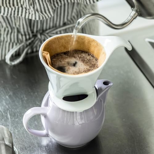 ZERO JAPAN - Bee House Pour Over Coffee Dripper - Ceramic Coffee Maker with Elegant Peek Hole, Drip Cone Brewer Coffee Gifts, Brewing Accessories - Steel Gray, Standard Size - Image 6