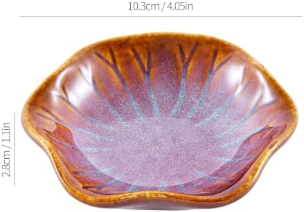 Vintage-Inspired Ceramic Jewelry Dish – Handcrafted Floral Trinket Trays in Luxe Glazed Porcelain | Antique-Style Ring Holders for Vanity & Dresser Décor (1, Kiln turned Lotus Purple) - Image 2