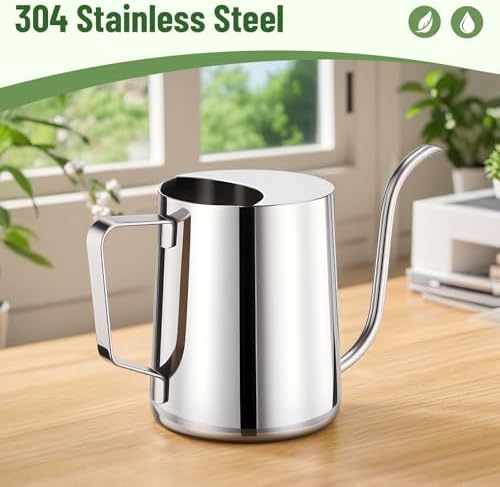 Doseno Indoor Watering Can, Long Spout Watering Can, Stainless Steel, 20 oz - Image 4