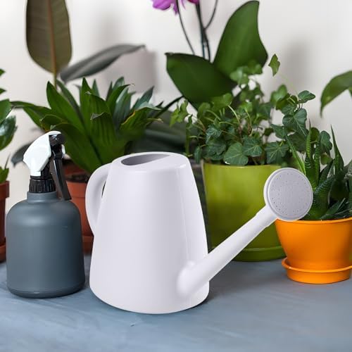 ZXJ Plant Watering Cans for Indoor and Outdoor Home Garden Plants - with Long Spout - White - 1/2 Gallon - Image 6