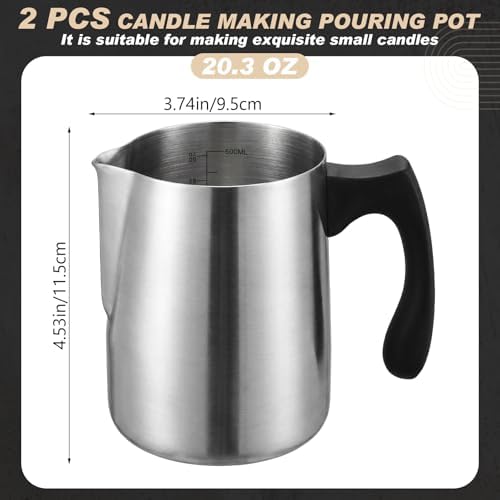 2 Pcs Wax Melting Pitcher 20oz Wax Pouring Pitcher, Inside Scale - Image 2