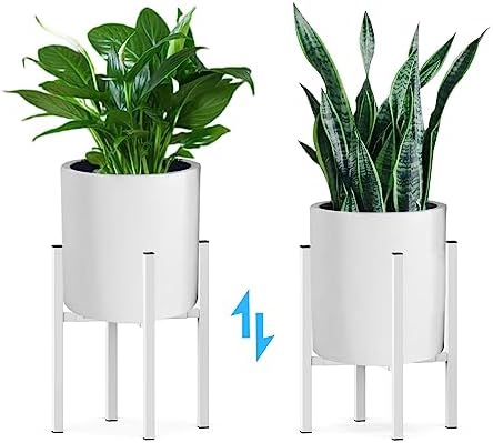 Plant Stand for 10"-16" Plant Pot Indoor Outdoor Corner, Adjustable Metal Heavy Duty for Large Pot (White 1 Pack) - Image 6