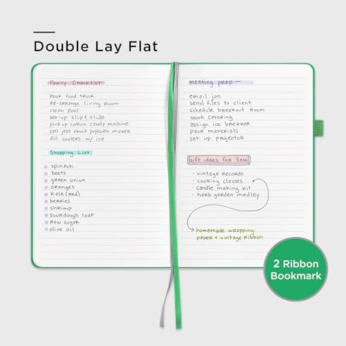 &And Per Se Lined Journal Notebook, 160 Pages, A5 5.7 x 8 inches College Ruled Thick Paper Notebook Journals for Writing, Hardcover Notebooks for Women Men Office School (1 Pack, Emerald) - Image 4