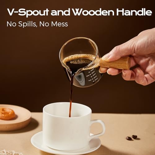 YARRAMATE 2.5oz Espresso Shot Cups, 2 Pack with V-Spout & Handle - Image 4