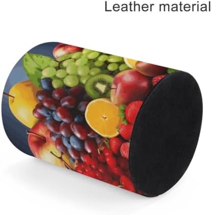 PU Leather Round Pencil Holder Fruits Pen Holder - Image 4