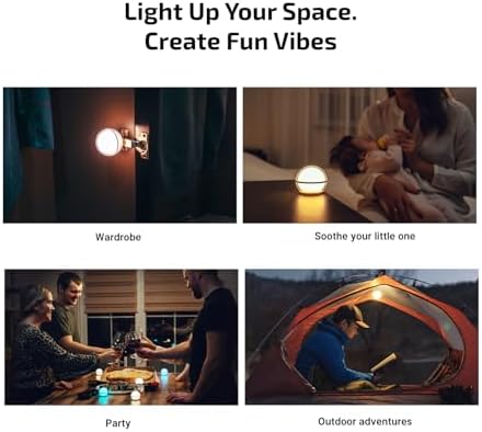 OLIGHT Sphere Smart Night Light, 75 lumens Stepless Dimming Table Lamp with Remotely APP Control, Magnetic Rechargeable RGB Ambient Lighting for Sleeping, Reading, and Relaxation - Image 6