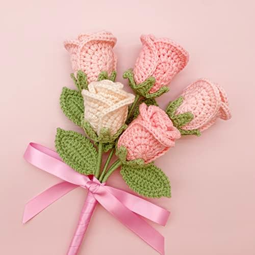 Lily's Lyric Flower Crochet Kit | Pink Rose | Step-by-Step Video Tutorial for Adults Teenagers | Craft Gift Idea DIY Home Decoration - Image 2