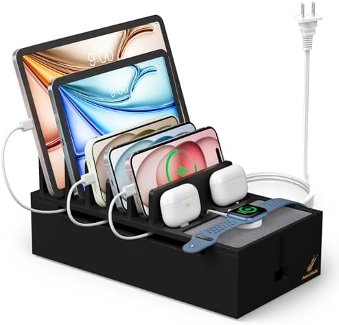 Pezin & Hulin Multi Charger Station Organizer - Black Bamboo by PezinHulin