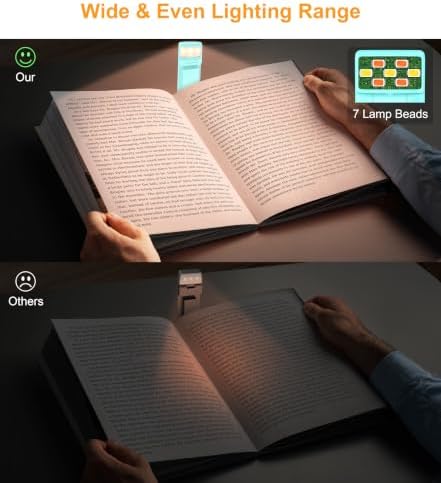 Gritin Book Light Rechargeable, Clip on LED Reading Light for Books in Bed - Image 5