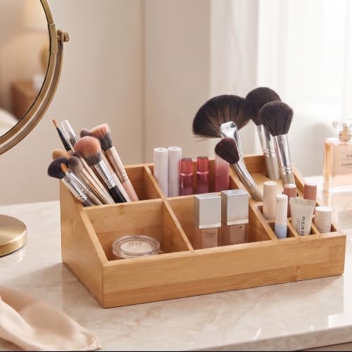 2 Pack Bamboo Art Supply Organizer - Image 6