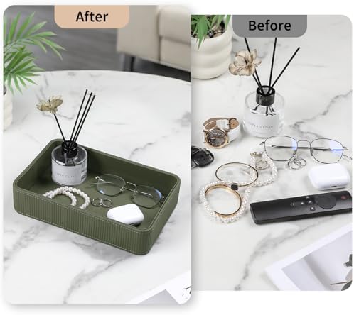 Valet Tray Organizer Bedside Nightstand Organizer Desk CatchallTray - Image 3