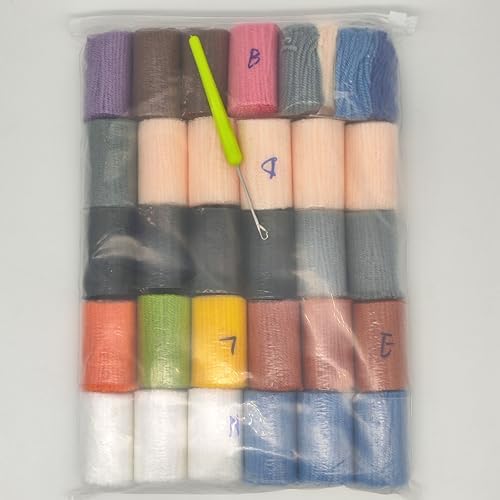 Howie's Latch Hook Kits for Adults, DIYCats-Window Latch Hook Kit Rug Crochet Yarn, Color Preprinted Pattern Embroidery Decoration(Cats-Window, 19.69 x 14.96 inch) - Image 4