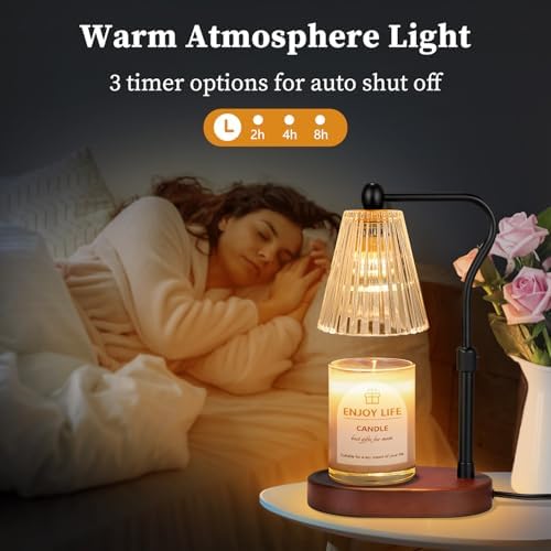 seenlast Candle Warmer Lamp with Timer Dimmer Adjustable Height,Mothers Day Gifts,Electric Wax Warmer Vintage Home Decor for Scented Jar Candles,Birthday Gifts for Women - Image 5