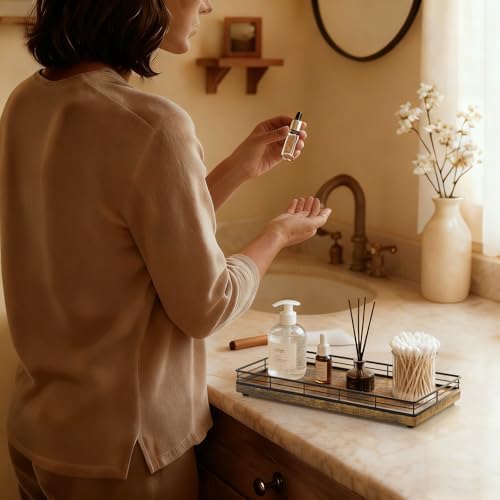 Bathroom Vanity Tray for Countertop, 12" x 6" Wood Toilet Tank Tray - Image 6
