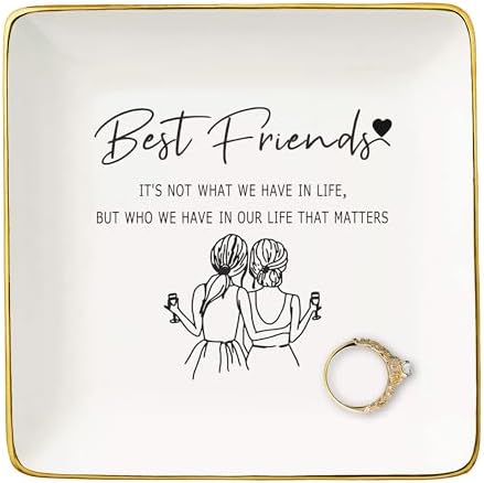Friendship Gifts for Best Friends,Sister,Woman-Ceramic Jewelry Tray Trinket by NZY