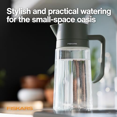 Fiskars 17oz Glass Watering Can for Indoor Plants, Easy Fill Top, Clear - Image 3