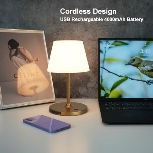 WEILAILUX Outdoor Table Lamp, Shower Lamp Waterproof (Gold, 9.6in) - Image 5