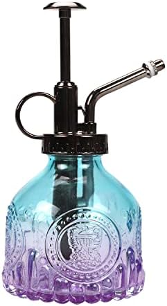 TOMEX Glass Plant Mister Spray Bottle 200ML Watering Bottle with Top Pump Watering Can for Indoor Outdoor House Plants, Flowers (Blue-Purple) by TOMEX