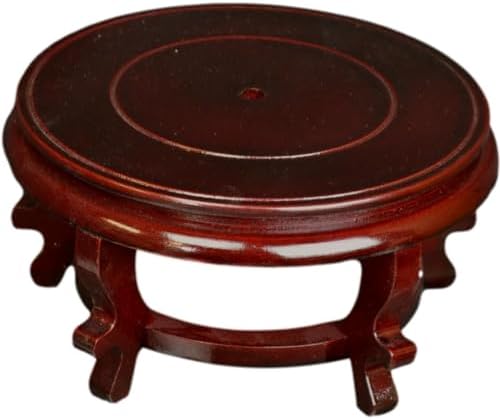 6" Wooden Rosewood Fishbowl Display Vase Stand Plant Pot Display Stand by Festcool