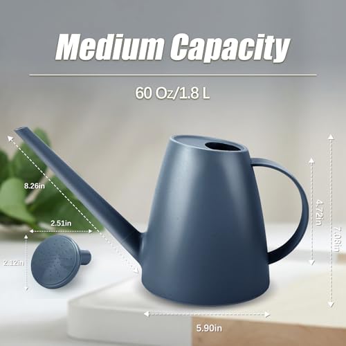 1.8L Watering Can, Small Watering Can for Indoor Plants with Long Spout - Image 2