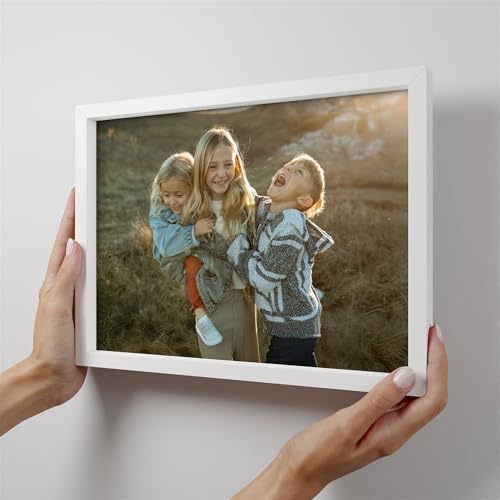 Mixtiles Official Custom Photo Tiles - Magnetic Wall Frames - Adhesive Sticker, no Nails - Personalized Printed Photos - Various Sizes and Frames - 11x8-1-Tile - Normal White