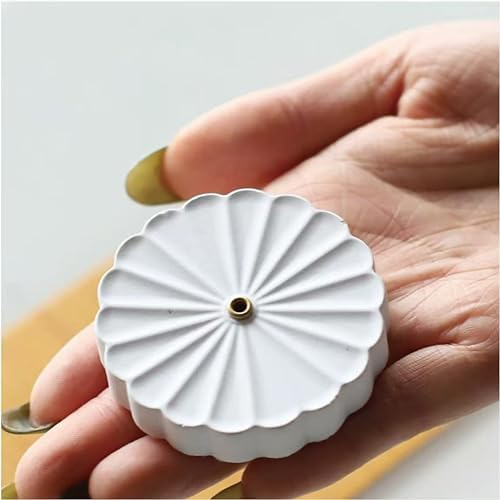 Incense Holder for Sticks with 0.3cm Holes - Chrysanthemum Design | Portable Ash Catcher & Burner for Desk, Office, Tea Room | The “Four Seasons Floral” Series - Image 6