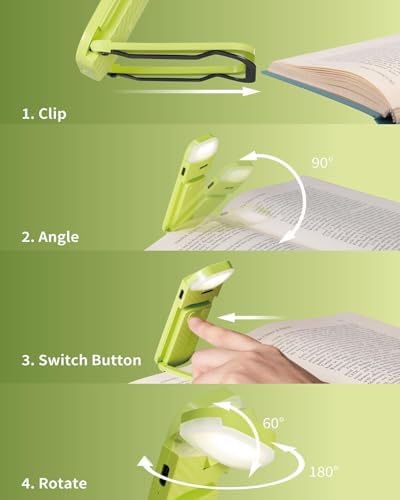 HEMONNKAM Book Light, Rechargeable Clip-On Reading Light for Bed at Night - Image 5