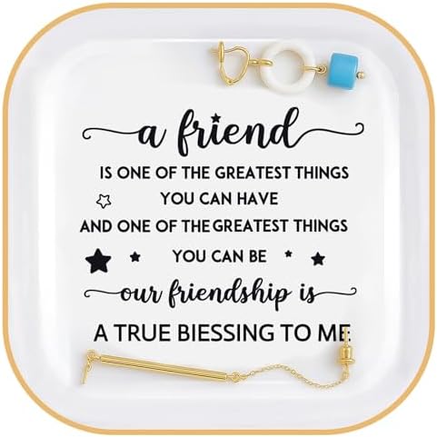 Friendship Gifts for Women Best Friend Ring Dish Birthday Moving Away Gifts by PUDDINGCABIN