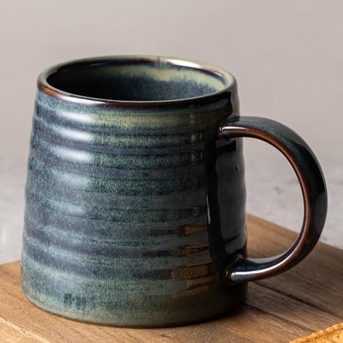 15.5oz Large Heavyweight Ceramic Mug, Reactive (Dark Green) - Image 3