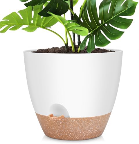 YNNICO 12 inch Large Self Watering Plant Pots for Indoor Outdoor Plants by AFamilyofGardenLovers