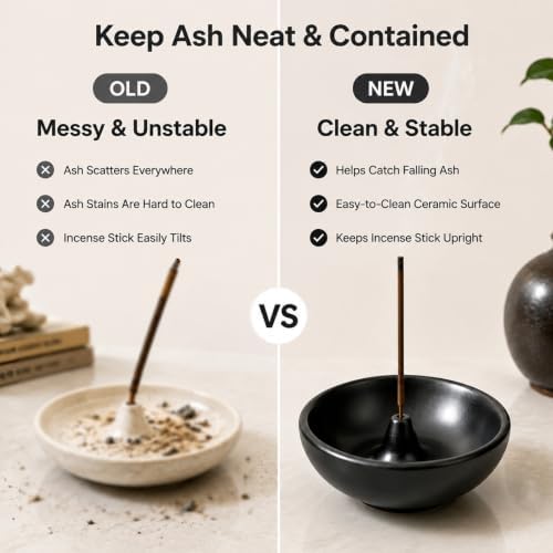 Compatible with Murphy's Incense Sticks Base, 3.15 in Ash Catcher Bowl - Image 4