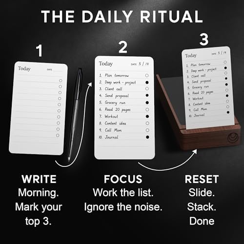 Daily Planner To-Do List Notepad for ADHD Focus, Planner Cards Only - Image 4