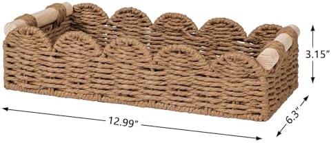 CubesLand Toilet Paper Storage Basket Organizer, Small Wicker Decor Basket - Image 3