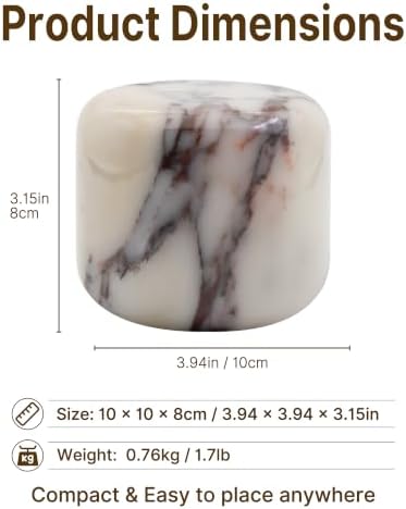 Marmor Marble Table Lamp Pat Lamp Touch Lamp Type-C 3 Way Bedside Lamps Ambient Light Bedroom Night Stands Small Night Light Decorative LED Warm Portable Lamps Rechargeable (Purple Calacatta) - Image 5